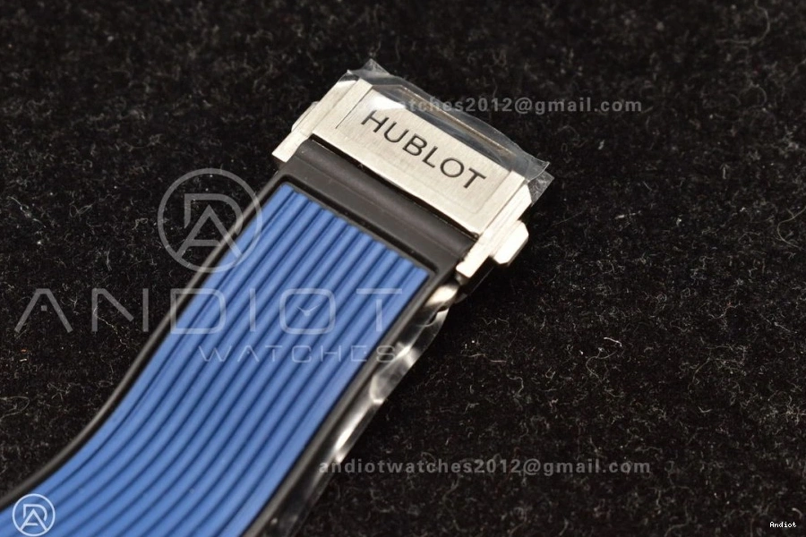 ZF Titanium Strap on Unico A1280 Edition Blue 1:1 Bang Dial Rubber Hublot Blue Skeleton Big Best 1119